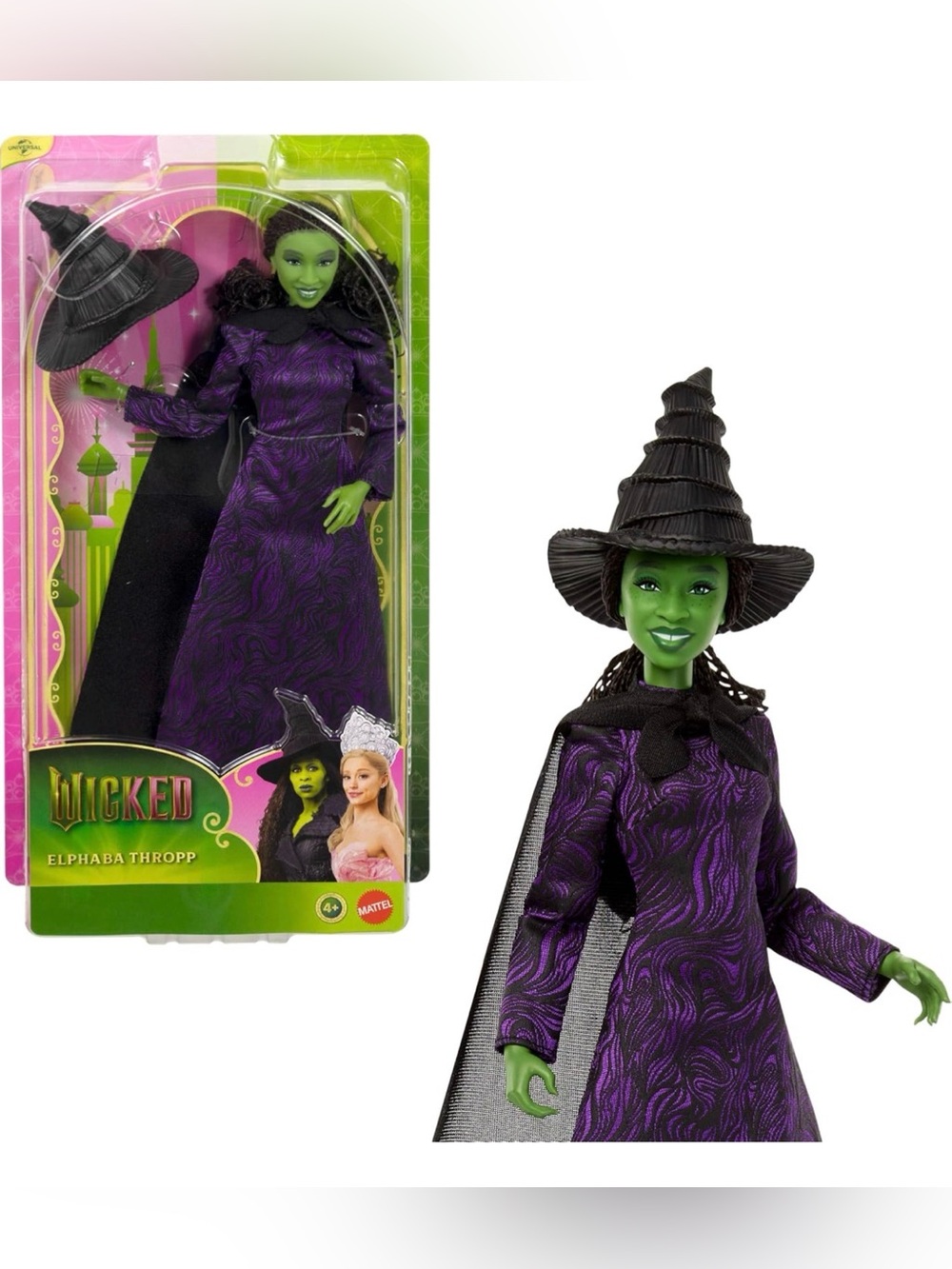 Mattel Wicked Elphaba Thropp Fashion Doll Inspired by Movie | Outfit  NIB Limite